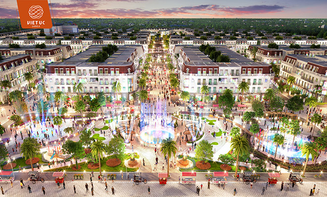 Phối cảnh quảng trường nhạc nước tại Long An