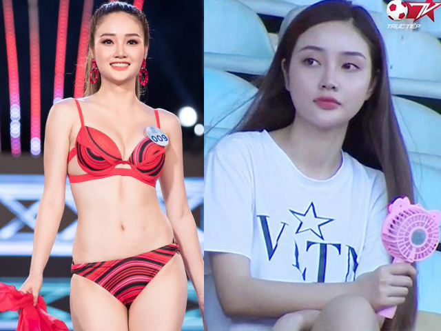 Giải trí - Không phải bạn gái Quang Hải, mỹ nhân gây sốt khi lọt camera truyền hình trực tiếp là ai?