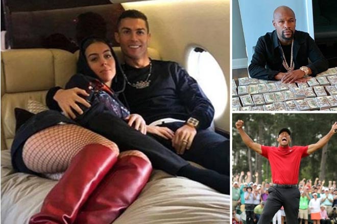 Ronaldo liệu có giàu hơn Mayweather và Tiger Woods?