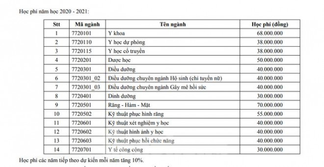 Đề nghị Bộ Y tế kiểm tra vụ Đại học Y Dược TP.HCM tăng học phí 4-5 lần - 1