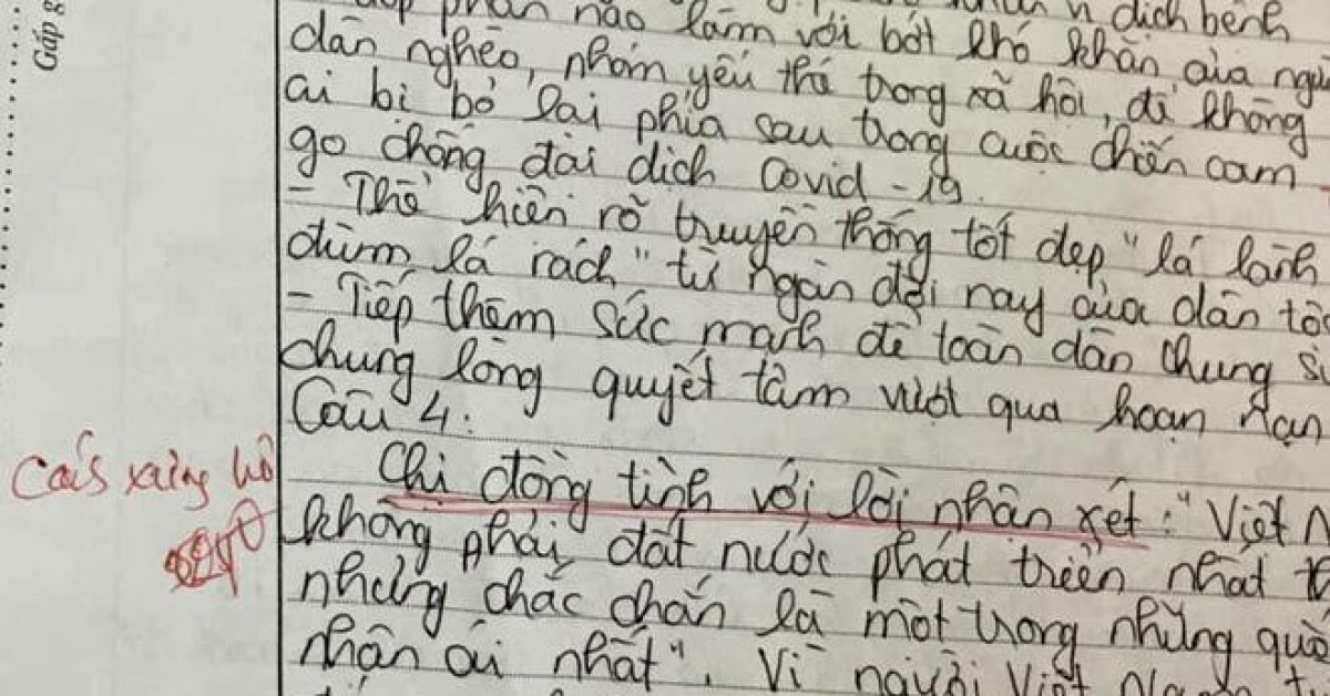 Bạn trẻ - Cuộc sống - Đề kiểm tra và câu trả lời "bá đạo" của nữ sinh Hà Nội thu hút 35 nghìn like