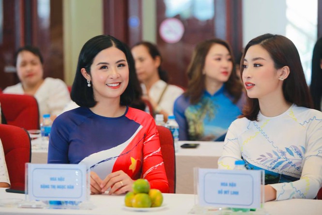 Hoa hậu Ngọc Hân tham dự họp báo