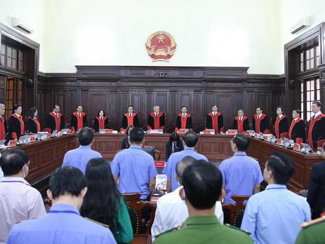 Phiên xử giám đốc thẩm vụ Hồ Duy Hải. Ảnh: TTXVN