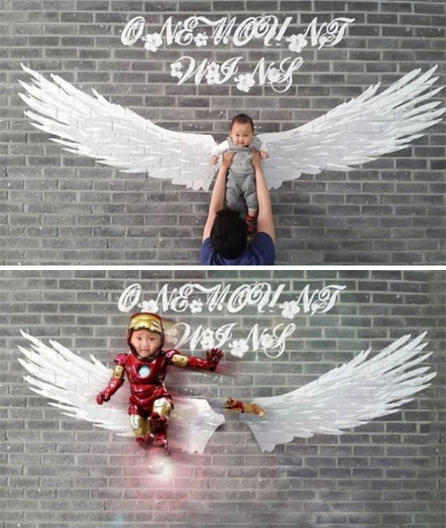 Thiên thần gì nữa, thời này phải là &#34;Iron Man&#34; mới ngầu.

