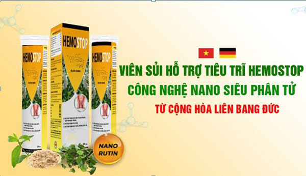Sản phẩm viên sủi hỗ trợ tiêu trĩ HemoStop
