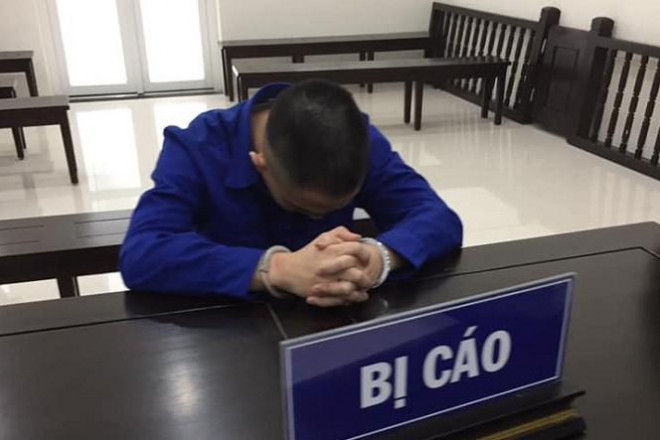 Bị cáo Nguyễn Văn Mạnh tại tòa.