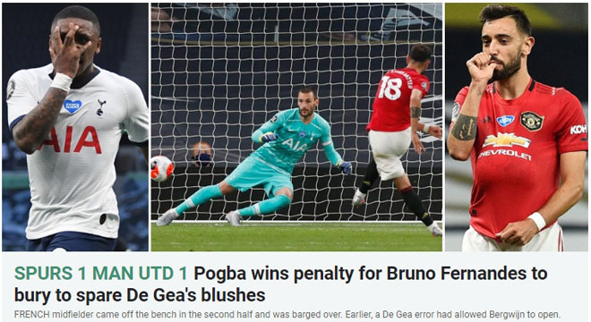 Báo chí Anh ca ngợi Pogba - Fernandes, chỉ mặt tội đồ trận Tottenham - MU - 2