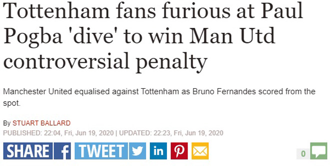 Báo chí Anh ca ngợi Pogba - Fernandes, chỉ mặt tội đồ trận Tottenham - MU - 4