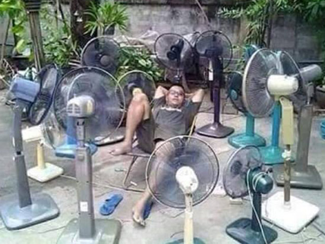 Tranh vui - Muôn kiểu "giải nhiệt" hài hước trong cái nóng oi bức 40 độ