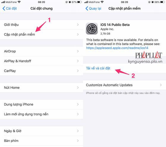 Cách cài đặt iOS 14 beta không cần tài khoản nhà phát triển - 2