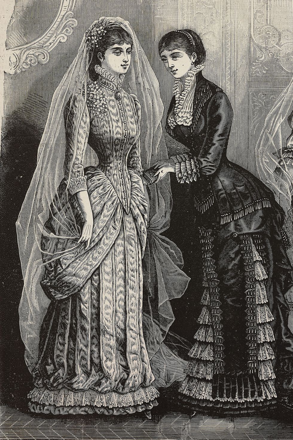 Thời Trang Victoria Những Năm 1890 Người Phụ Nữ Mặc Váy Và Áo Khoác Tay Áo  Phồng Hình minh họa Sẵn có - Tải xuống Hình ảnh Ngay bây giờ - iStock