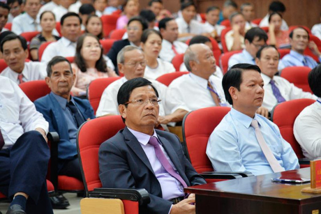 Ông Lê Viết Chữ, Bí thư Tỉnh ủy Quảng Ngãi tham dự đại hội nhưng không phát biểu chỉ đạo đại hội. Ảnh: T.Trực