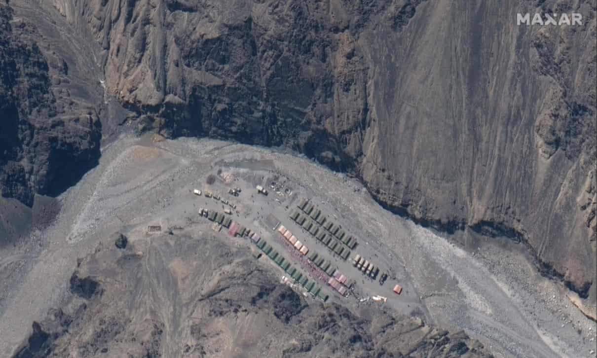 Ảnh vệ tinh chụp ngày 22.6 cho thấy Trung Quốc mở rộng tiền đồn ở thung lũng Galwan.