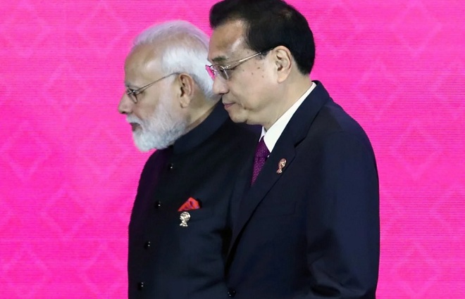 Thủ tướng Ấn Độ Narendra Modi và người đồng cấp Trung Quốc Lý Khắc Cường.