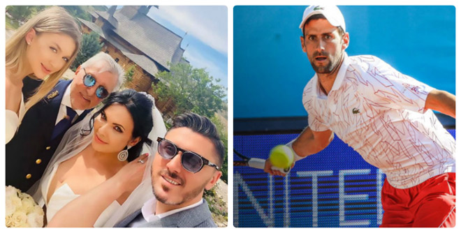 Huyền thoại&nbsp;Ilie Nastase bên vợ thứ 5 mới cưới mạnh miệng đòi phạt nặng Novak Djokovic