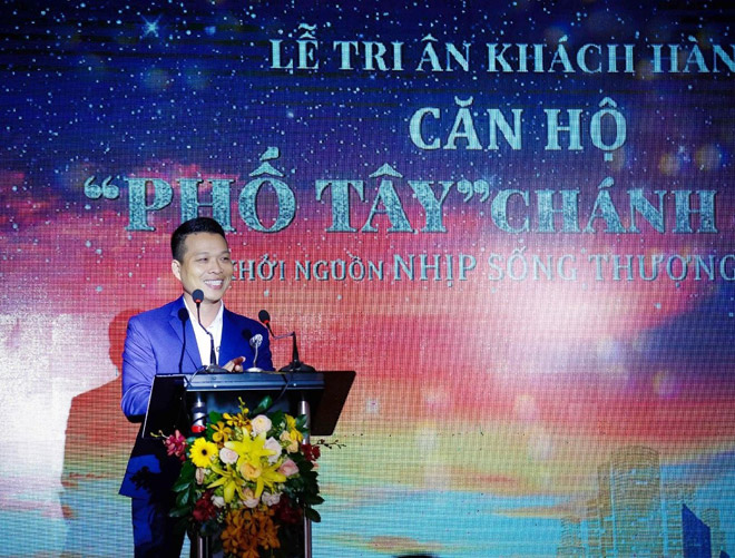 Ông Trần Văn Hưng - Giám đốc kinh doanh Công ty Cổ phần Chánh Nghĩa Quốc Cường chia sẻ tại sự kiện.