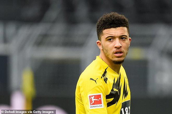 Jadon Sancho sẽ lỡ hẹn trận tứ kết lượt đi Champions League giữa Man City và Dortmund ngày 7/4