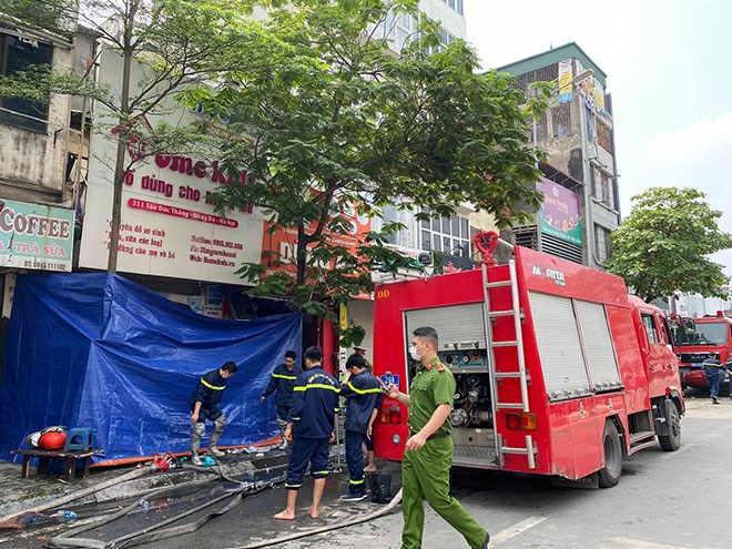 Hiện trường nơi xảy ra vụ cháy khiến 4 người tử vong ở Hà Nội