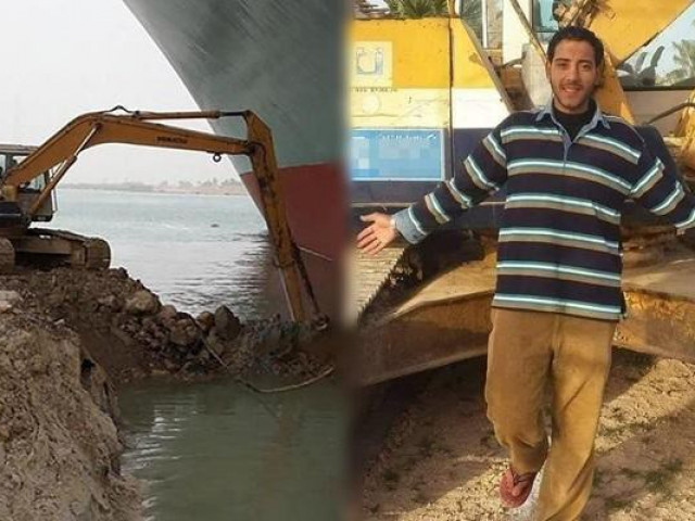 Bạn trẻ - Cuộc sống - Thanh niên nổi tiếng vì dùng máy xúc "giải cứu" tàu hàng chắn ngang kênh đào Suez