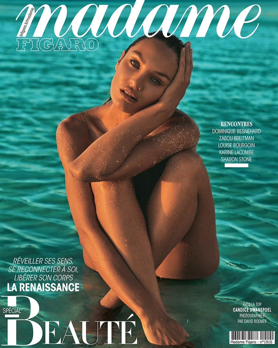 Candice Swanepoel thực hiện shoot ảnh nude trên bìa tạp chí&nbsp;Madame Figaro Paris số mới nhất.