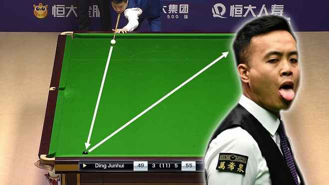 Marco Fu (phải) mắc sai lầm nhưng Junhui (trái) liên tục bỏ lỡ