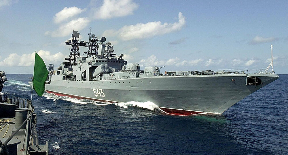 Khinh hạm Marshal Shaposhnikov thuộc biên chế Hạm đội Thái Bình Dương Nga.