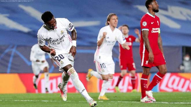 Vinicius ghi cú đúp nhấn chìm Liverpool giúp Real Madrid nắm quyền tự quyết&nbsp;