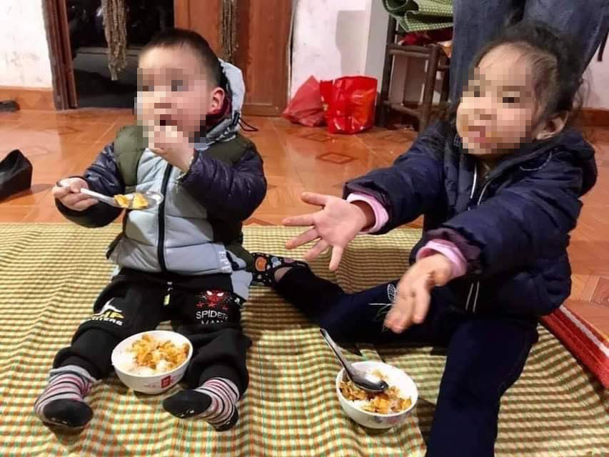 Hai chị em bị bỏ rơi ngoài trời lạnh ở Hà Nội