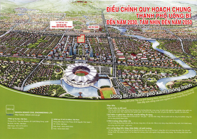 Quy hoạch thành phố Uông Bí tầm nhìn 2050 và khu đô thị Yên Thanh 188 ha cùng đồng bộ với khu đô thị TNR Grand Palace River Park 33ha