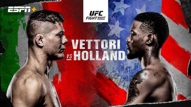 Có 3 sự kiện MMA đáng chú ý trong tuần này là tại Bellator 256 diễn ra tại Mỹ,&nbsp;UFC Fight Night: Vettori vs. Holland và sự kiện&nbsp;ONE On TNT 2: Lee vs. Nastyukhin diễn ra tại Singapore. Tâm điểm UFC diễn ra tại Las Vegas hôm 11/4 là màn chạm trán tâm điểm&nbsp;giữa Vettori và Holland