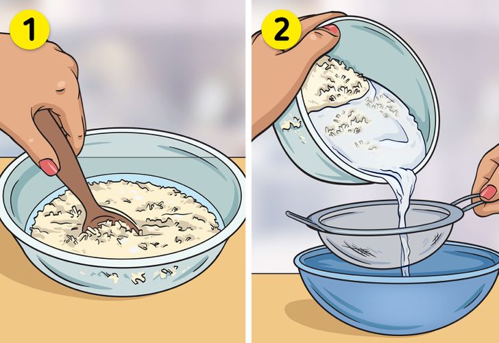 Cách hay dùng sữa, nước vo gạo, trà xanh... làm tóc mềm mại - 9