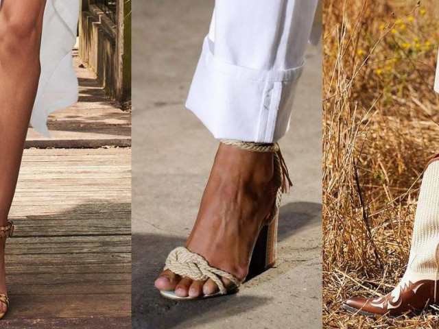 Denim và đan dệt - hai chất liệu "hot" nhất Xuân Hè năm nay, phủ sóng đến cả xu hướng giày