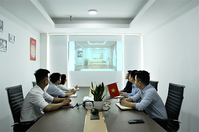 Đội ngũ nhân viên MagicHome đang lên phương án thiết kế