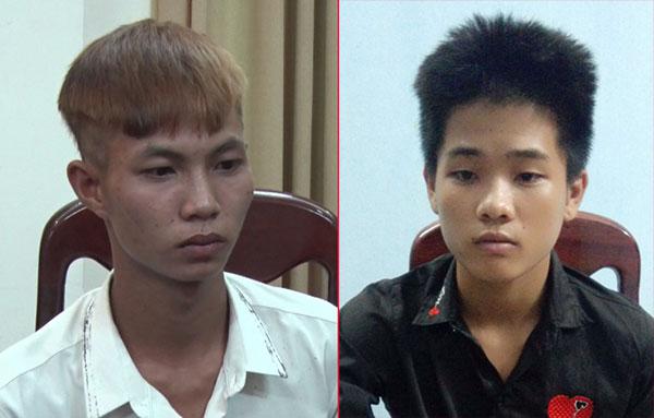 Nguyễn Lâm và Đặng Phúc Công sau khi bị bắt.