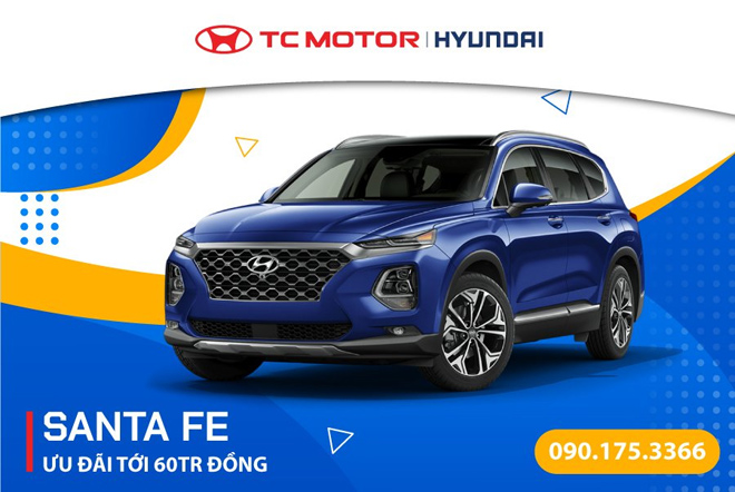 Hyundai Santafe ưu đãi khủng lên tới 60 triệu đồng - 1