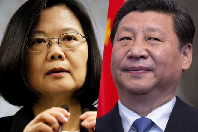 Lãnh đạo Đài Loan Thái Anh Văn (trái) và Chủ tịch Trung Quốc Tập Cận Bình. Ảnh minh họa: CPI