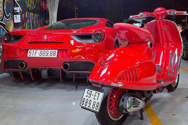 Chiếc Ferrari 488 GTB từng thuộc sở hữu của ca sĩ Tuấn Hưng xuất hiện tại đại lý kinh doanh siêu xe ở TP.HCM. Ảnh: Zing.
