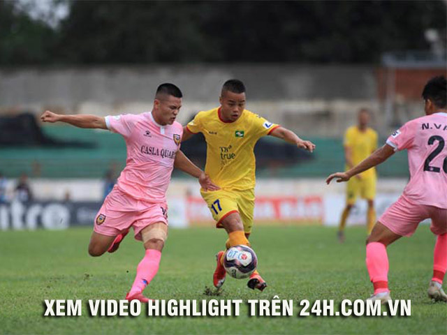 Bóng đá - Video SLNA - Hồng Lĩnh Hà Tĩnh: Mở điểm nhờ không chiến, "kết liễu" phút bù giờ