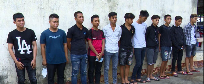 Các đối tượng liên quan đến vụ đập phá tài sản