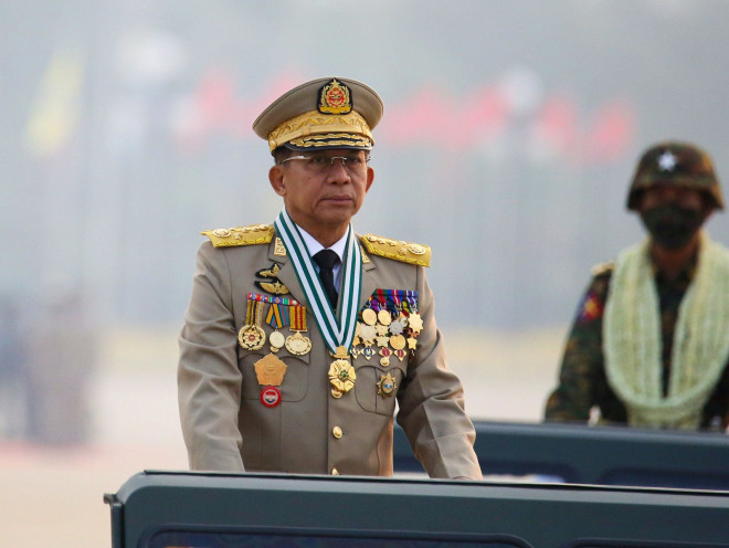 Thống tướng Min Aung Hlaing - Chủ tịch của Hội đồng Hành chính nhà nước Myanmar. Ảnh: REUTERS