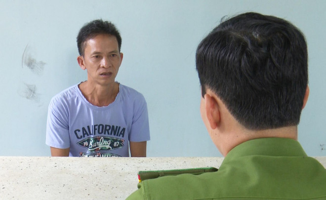 Đối tượng Phan Thành Tường tại cơ quan công an