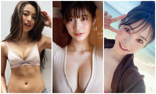 Ba người đẹp nằm trong diện tình nghi được trả 21 tỷ để đóng phim 18+ là: Yuki Kimura, Ogura Yuka và Yokono Sumire (từ trái qua phải).