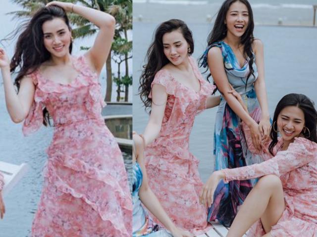 Trang Nhung nổi bật khi đứng cùng 3 mỹ nhân "Hoa hậu tương lai"