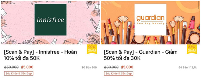 Scan & Pay voucher sẽ giúp con dân nghiện mỹ phẩm tiết kiệm tối ưu khi mua sắm.