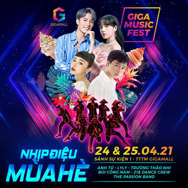 Anh Tú, Lyly, Bùi Công Nam, Trương Thảo Nhi hát tại Giga Music Fest – Nhịp điệu mùa hè - 1