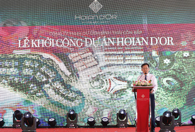 Ông Nguyễn Văn Lanh (Phó Chủ tịch UBND TP Hội An) phát biểu tại buổi lễ.