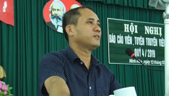 Ông Lê Bá Thuận, Bí thư Đảng ủy phường Ninh Hiệp, thị xã Ninh Hòa, tỉnh Khánh Hòa
