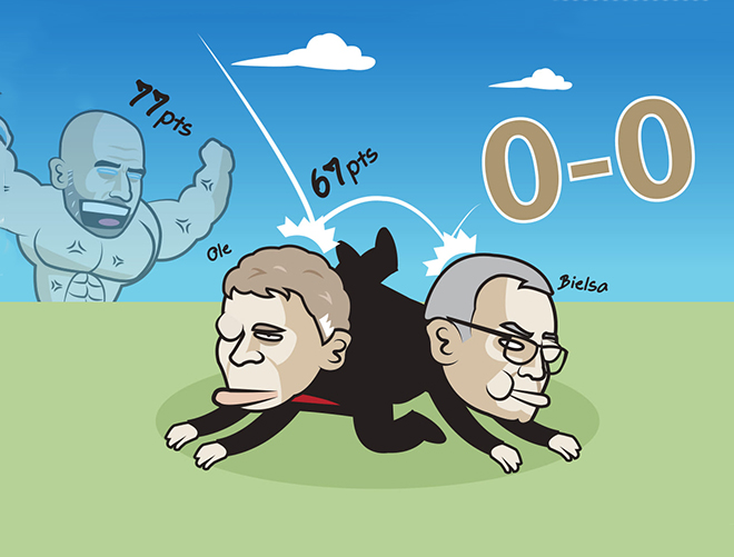 MU sảy chân giúp Man City nới rộng khoảng cách khi giải đấu chỉ còn 5 vòng.