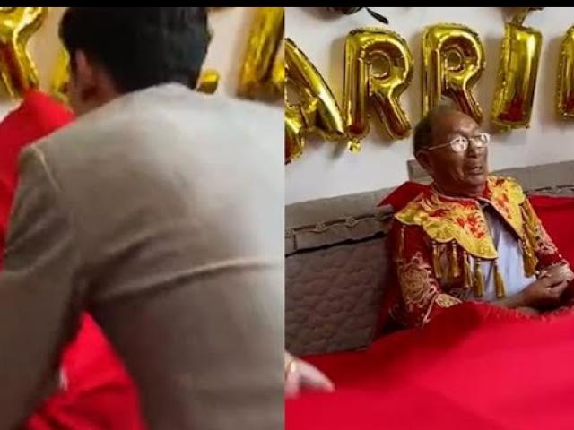 Bạn trẻ - Cuộc sống - Vén khăn trùm đầu cô dâu lên, chú rể suýt té ngã khi thấy mặt