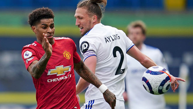 MU mất điểm trước Leeds United và còn rất ít cơ hội đua vô địch giải Ngoại hạng Anh mùa này với Man City